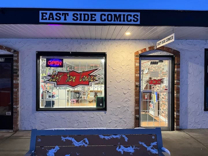 East Side Comics and Cards logo