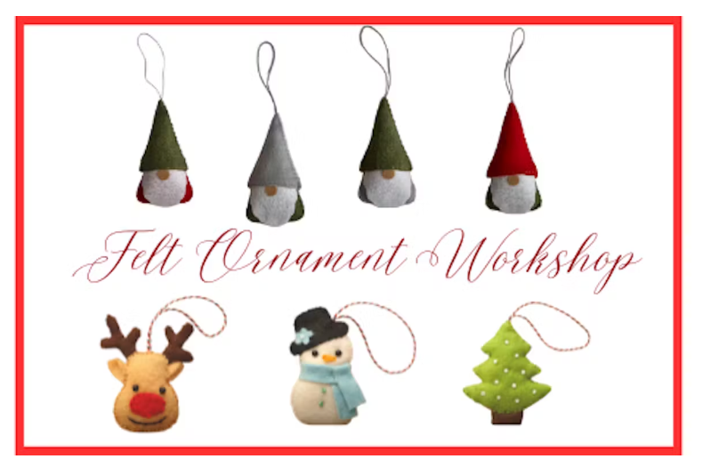 Winter Felt Ornaments Phantom Creek Estates Destination